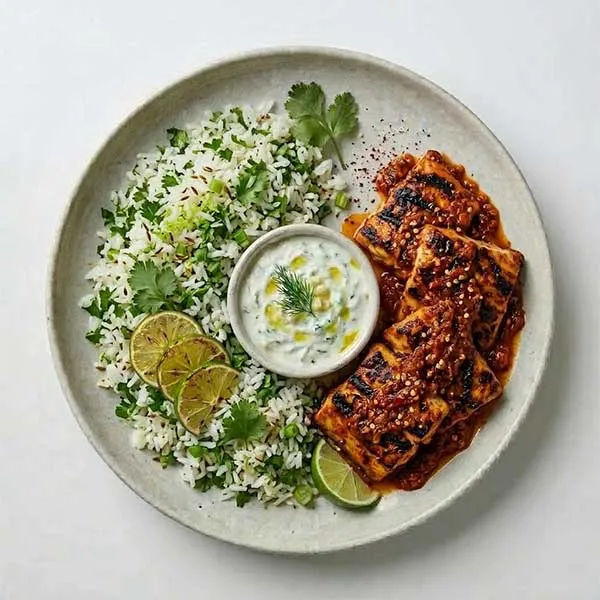 Zarandeado fish with coriander rice